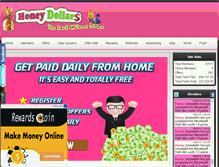Tablet Screenshot of honeydollarz.com